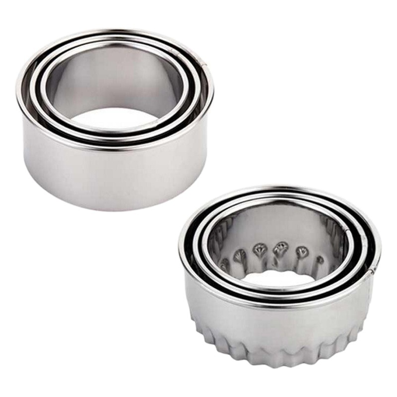 Stainless steel dumpling wrapper mould dumpling making tool pressing dumpling wrapper cutting dumpling wrapper three-piece stall
