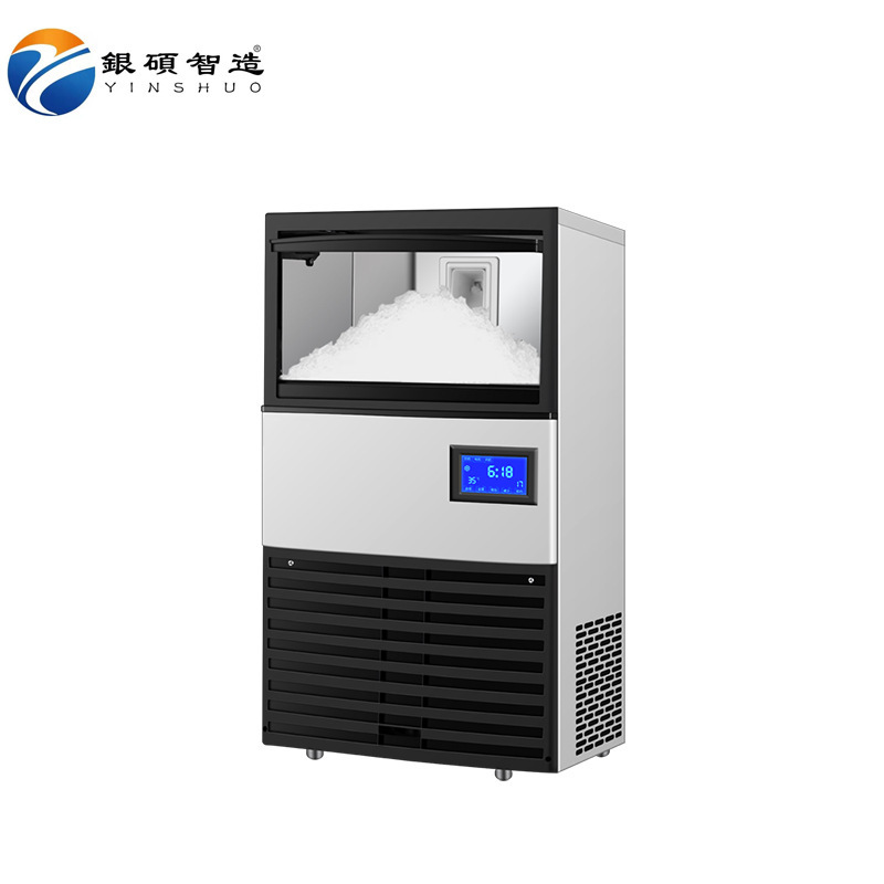 100kg Snowflake Ice Machine Crushed Ice Snowflake Machine Commercial Snowflake Ice Machine Fully Automatic Granular Ice Machine Meal