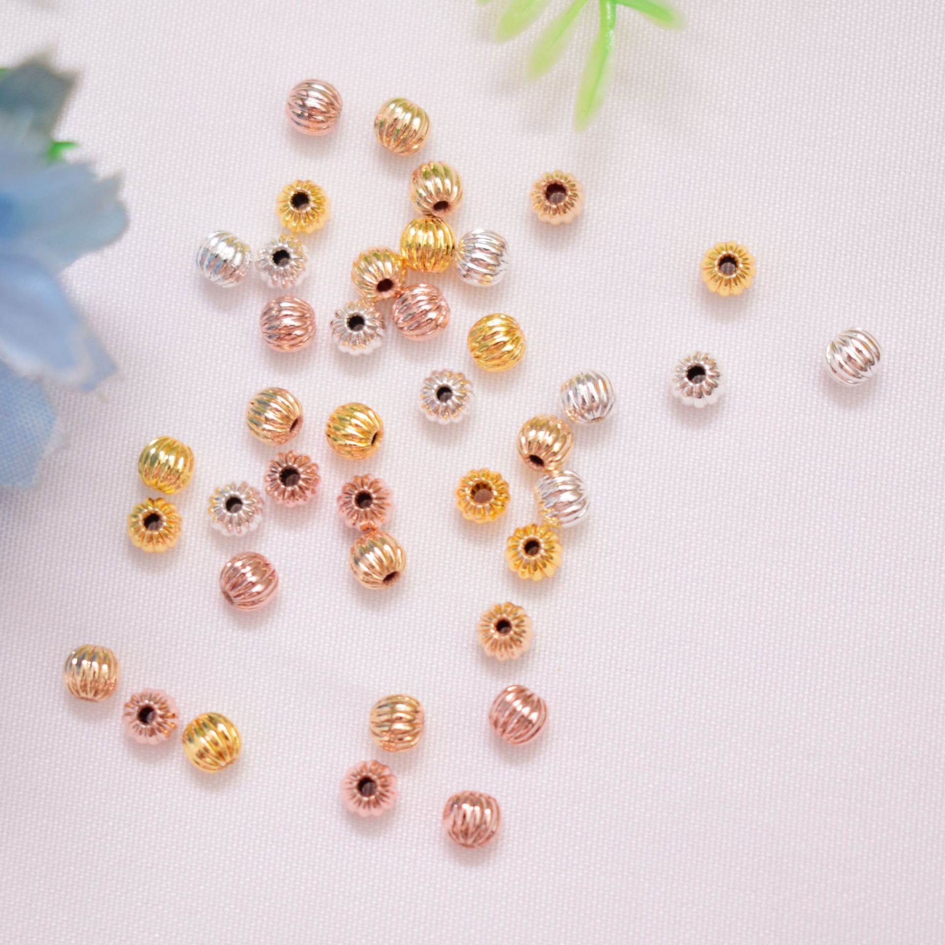 9g Weight Beads Jewelry Making Type Diameter 3mm, Diameter 4mm, Diameter 5mm Jewelry Making Size 14K Gold Plated, 18K Gold Plated Plating Material 100 PCS/Package Diameter 3mm Diameter 4mm Diameter 5mm Copper 14K Gold Plated 18K Gold Plated Solid Color DIY Jewelry Accessories Beads