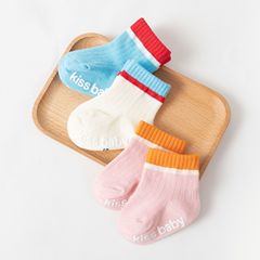New Spring 2023 Instagram Korean Style Glued Children's Socks Polka Dot Children's Cotton Socks