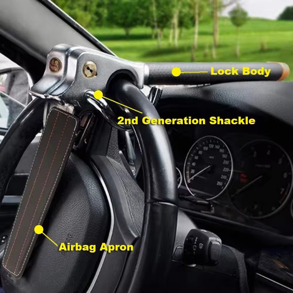 Cross-border foreign trade in stock wholesale car universal multi-function car steering wheel lock front anti-theft lock