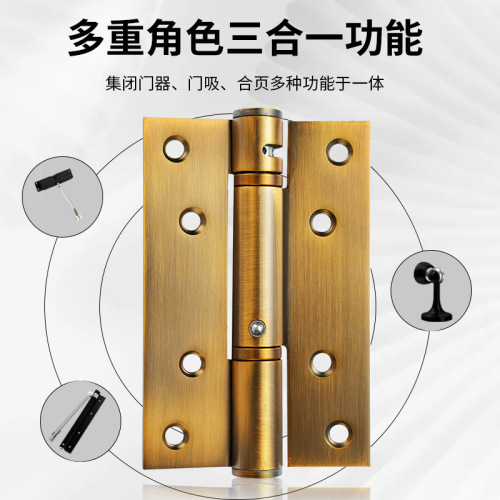 Automatic door closer hinge stainless steel swing spring hydraulic invisible door closing buffer positioning hinge hardware