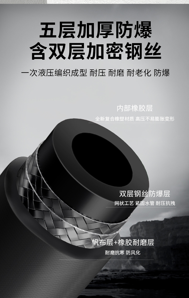 Car Wash Water Gun Household Yard Flushing Multi-Functional Stainless Steel Car Wash Gun High-Pressure Water Gun High-Pressure Car Wash Water Pipe