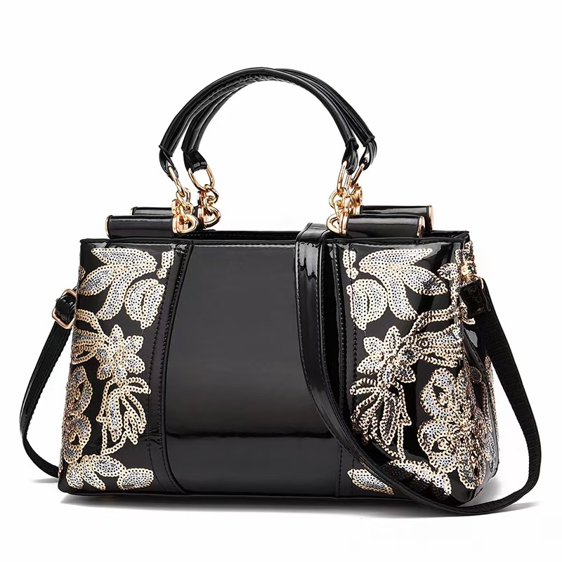 En stock europeo y americano retro mamá bolsa moda bronceado bolsa de asas de alto sentido bolso de la momia de gran capacidad bolso de las mujeres