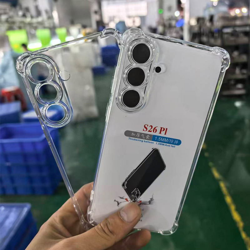For Samsung S21 Plus Fine Hole Drop-resistant Case Galaxy S24 Ultra Transparent Phone Case S25 Rubber Case