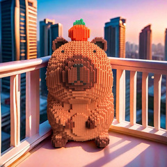 小さい粒子の積み木の卸売りの露店はレゴの子供の益智の組み合わせの装飾のカピバラの立体の小さいおもちゃと互換があります。
