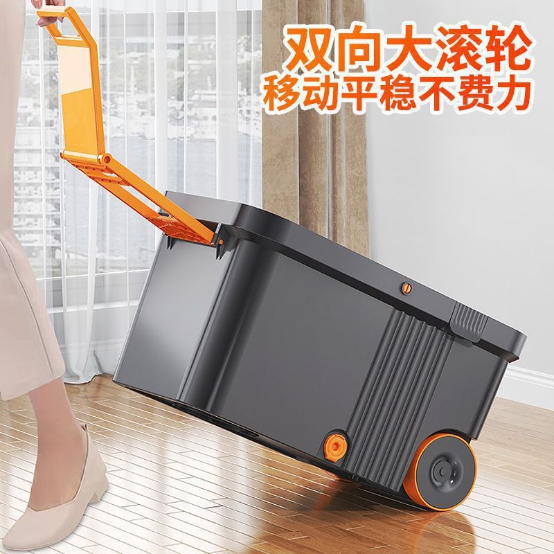 大型で厚みのある家庭用回転モップ、家庭用自動モップバケツ、手洗い不要、ワンモップ、清潔なモップ|undefined