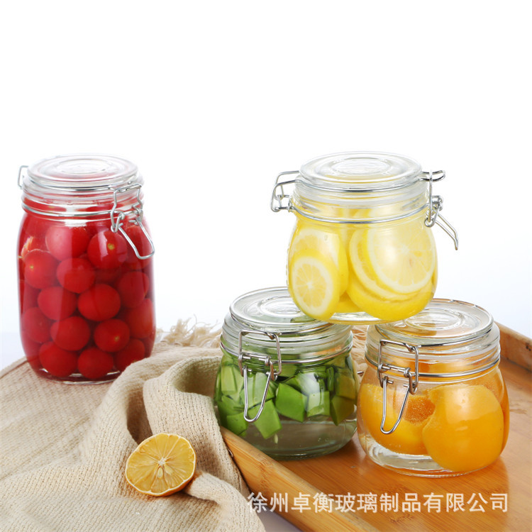 卡扣玻璃密封罐茶叶蜂蜜瓶家用厨房杂粮食品泡菜储存罐储物收纳瓶