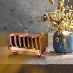 レトロクリエイティブb3ラジオワイヤレスbluetoothスピーカーミニデスクトップ装飾ギフト木目音响サブウーファ