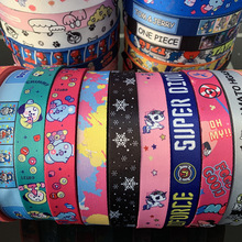 水杯水壶带数码印花织带字母图案热转印挂带奖牌带工作证手机挂绳