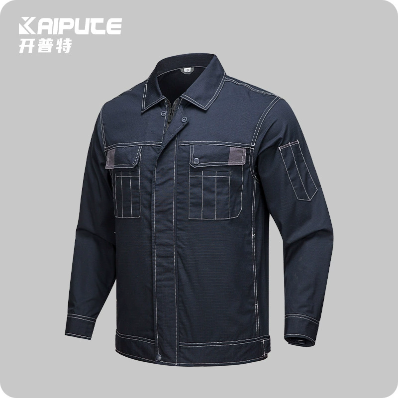 Трансграничный весенний и осенний полиэстер хлопок с длинными рукавами рабочая одежда с длинными рукавами печатная
