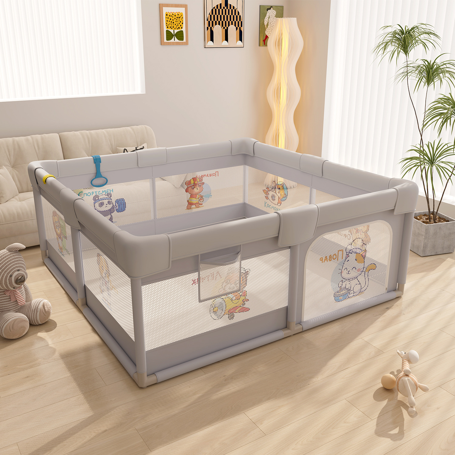 valla de juego valla de protección en el suelo rastrear valla para bebés en el interior cojín de la habitación para niños en el hogar