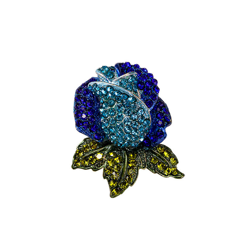 Elegante spilla a fiore camelia con strass per donna_voghion.com