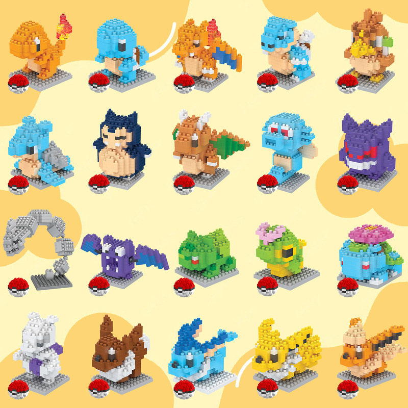 Lepuyu Pokemon Kidsren's Assembled Toy Puzzle Miniature Diamond Small Particle Building Blocks 8044 to 8063 Lepuyu Pokemon Kidsren's Assembled Toy Puzzle Miniature Diamond Small Particle Building Blocks 8044 to 8063