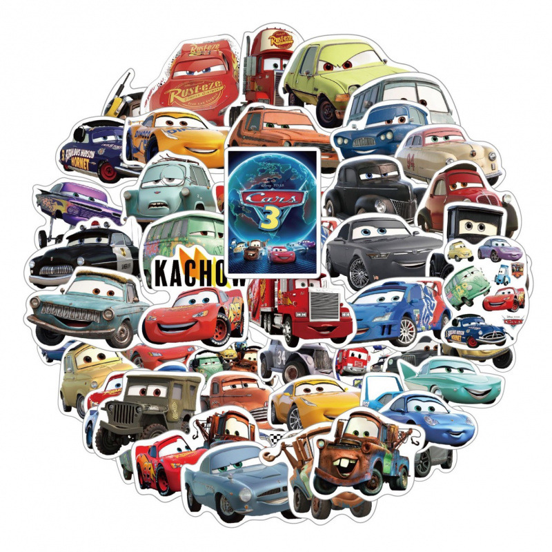 50 Pieces of Cars 3 Stickers, Pen Stickers, Kidsren's Cartoon Fun Graffiti Stickers, Personalized Car Stickers Wholesale