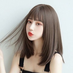 网红热销空气刘海直发假发全头套 日韩日常中长发假发  一件代发