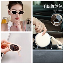 送便携收纳盒 复古猫眼折叠墨镜女新款高级感防晒太阳镜可配近视