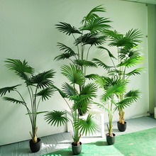 加州蒲葵 扇葵树北欧风假绿植圆叶蒲 装饰摆件落地室内盆景