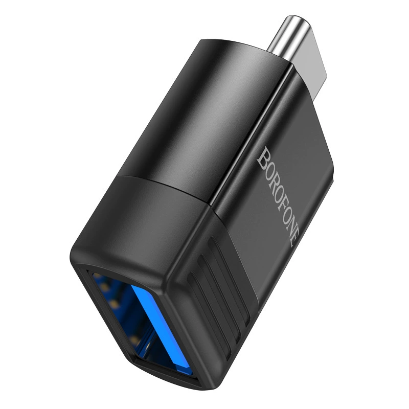 Адаптер Borofone BA18 USB2.0/3.0 iP/Type-C на USB female поддерживает OTG