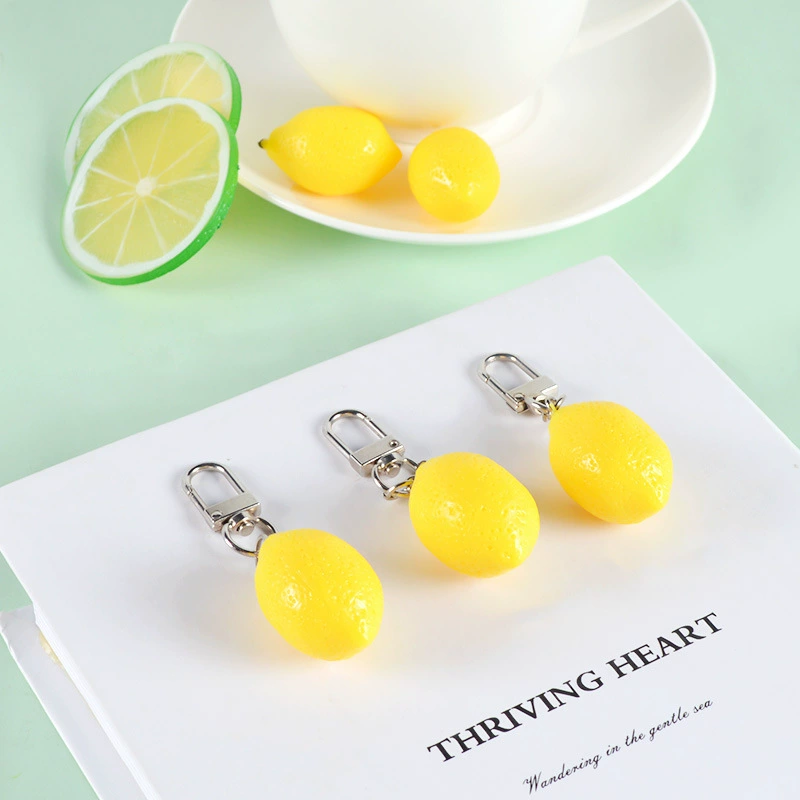 Small lemon fruit cute keychain, backpack accessory, pendant for photo sessions, 2022 collection, wholesale