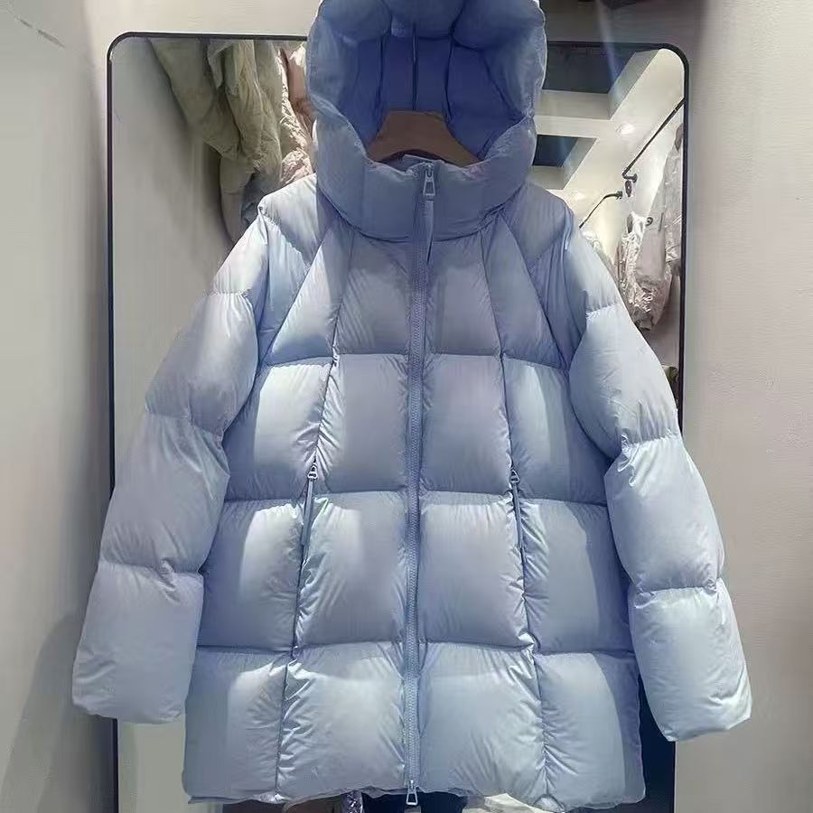 ChicShe 2025 Jiangnan By Puff Downless 90 White Goose Thickened Down Puffer Jacket Women Hooded Mid-Length Ultra-Light_voghion.com