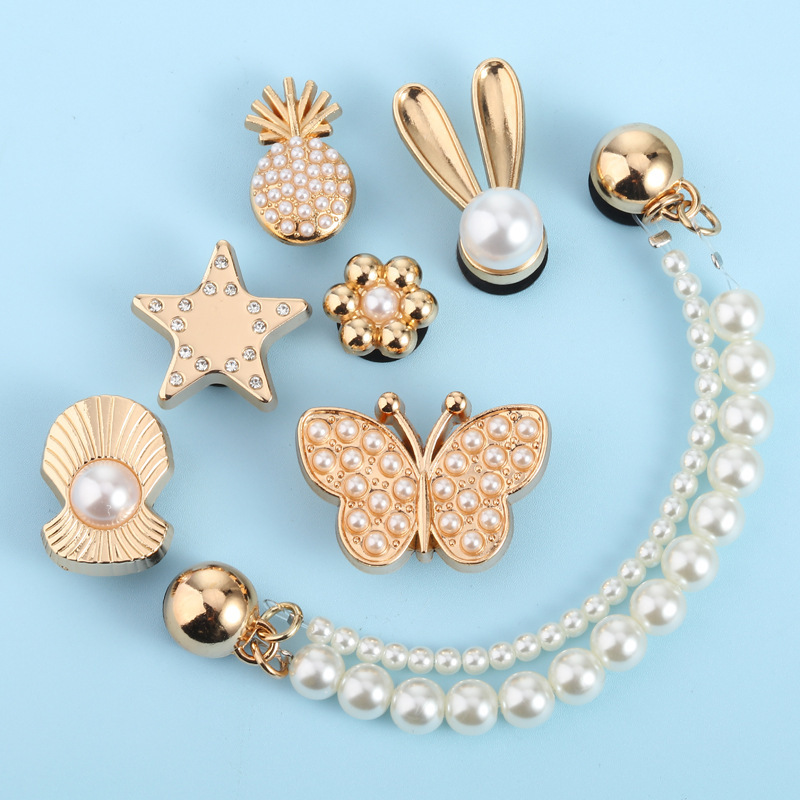 Pearl Butterfly Cave Shoes Decorative Buckle Accessories Gemstone Metal Shoes Flower Buckle Acrylic Garden Shoes Upper Hardware Accessories Pearl Butterfly Cave Shoes Decorative Buckle Accessories Gemstone Metal Shoes Flower Buckle Acrylic Garden Shoes Upper Hardware Accessories