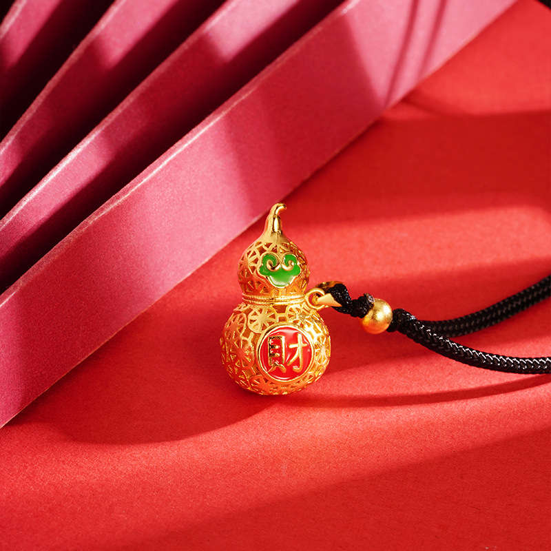 Vietnam arena oro palabra financiera calabaza collar cuerda cadena ajuste Fu Lu que significa no desvanecimiento durante mucho tiempo señoras temperamento joyería todo partido