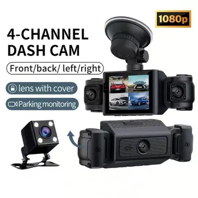 Driving recorder, with front, rear, left, and