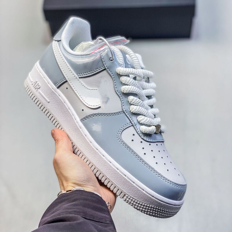 純正オリジナル AF1 共同ブランドワーカー 2.0 エアフォース 1 黄緑パテントレザーロートップカジュアルスニーカー男性と女性のスポーツトレンディな靴|undefined