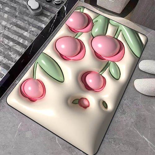 3D three-dimensional expanded florets soft diatom mud absorbent floor mat bathroom non-slip mat toilet bathroom floor mat foot mat