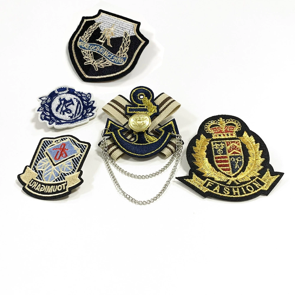 Новый универсальный студенческий вышитый значок металлической формы, школьная форма, классная униформа, рабочая одежда, значок, рубашка, костюм