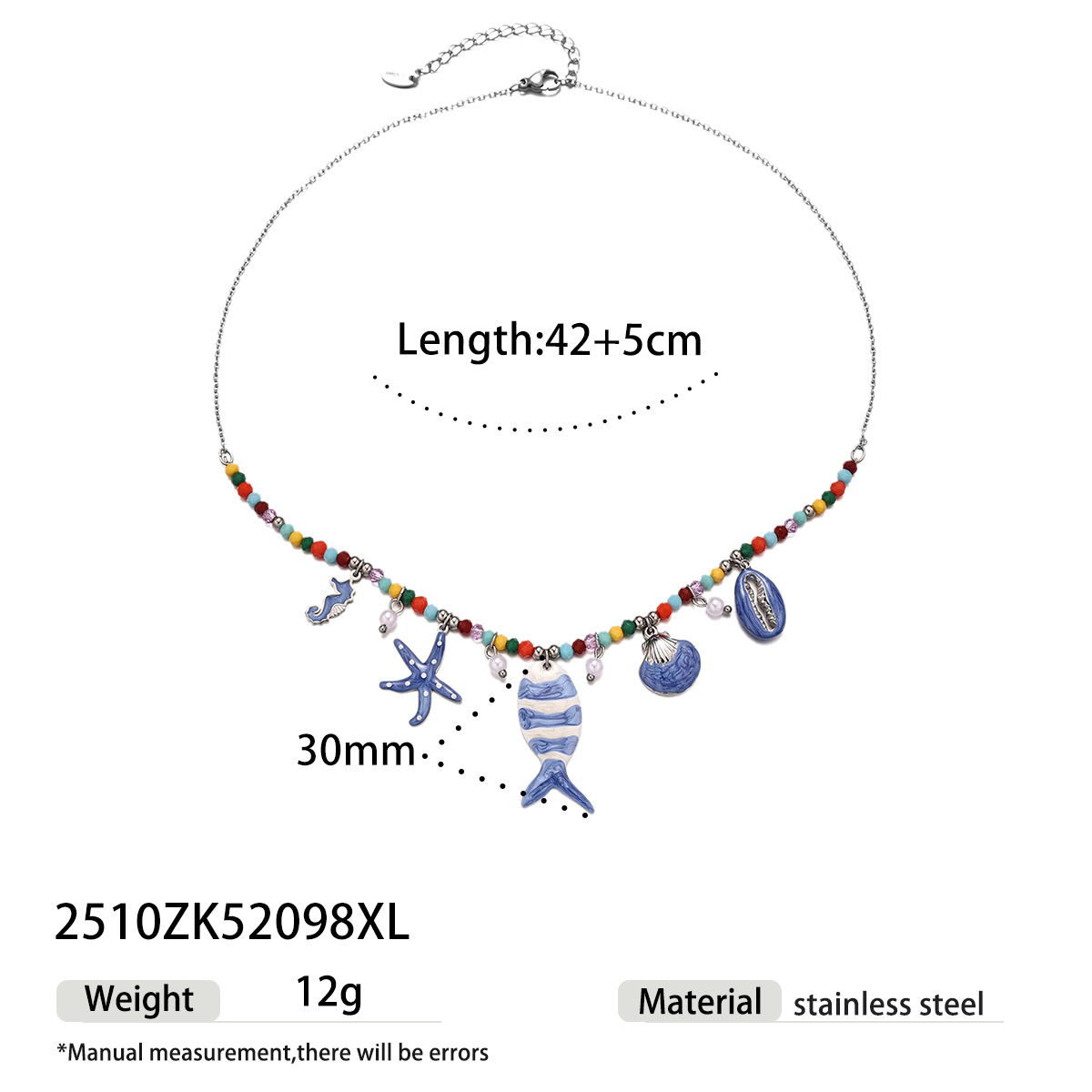 Collar de acero inoxidable de estilo europeo y americano TENA ligero lujo nicho goteo de aceite mar de arena de viento collar de acero de titanio para mujeres no se desvanece image 7