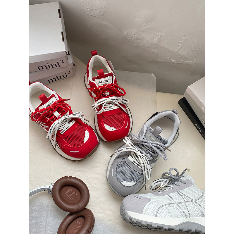 2026 Spring New Style Double-Strap Dad Shoes for Women, Mesh Breathable Slimming Casual Sneakers, Fashionable and Versatile 2026 Spring New Style Double-Strap Dad Shoes for Women, Mesh Breathable Slimming Casual Sneakers, Fashionable and Versatile