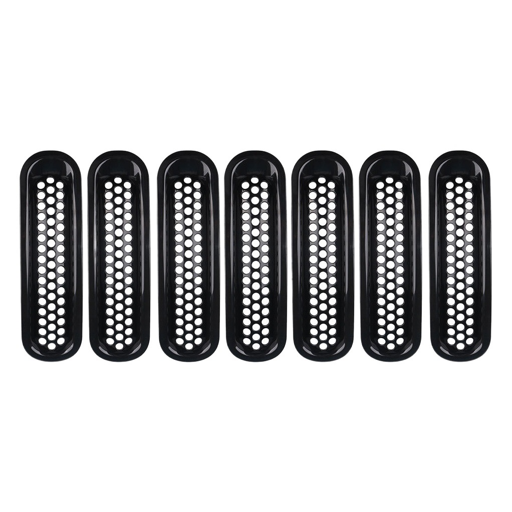 Suitable for JEEP JEEP Shepherd middle mesh grille 7-piece snap-on Middle mesh ring with card position car insect net