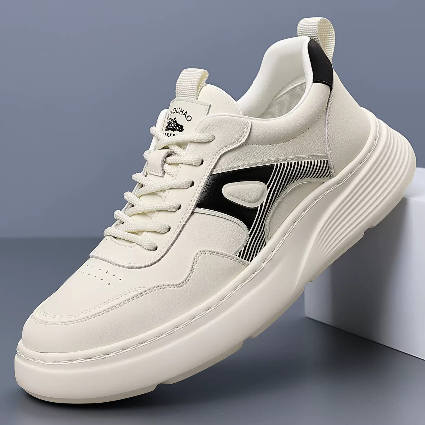 秋季新款板鞋男厚底透气运动舒适百搭男士休闲鞋现货男鞋批发