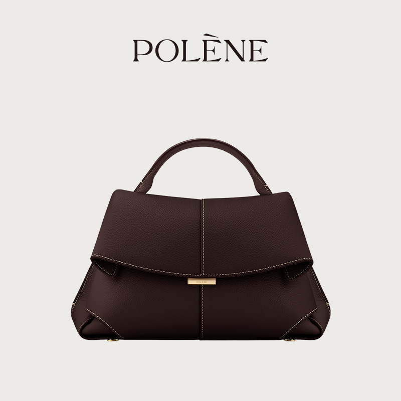 【売れ筋】POLENE スマイルバッグ ニッチデザイン 高級本革 レディースバッグ おしゃれ プリーツ ショルダーハンドバッグ|undefined