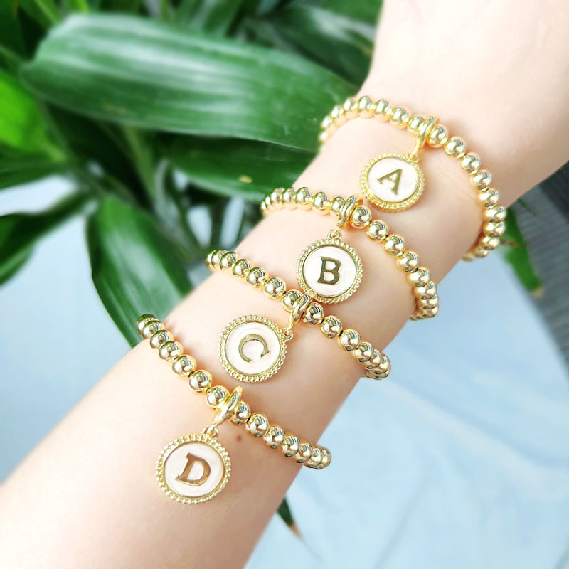 16g Weight Copper Pendant Material Bracelets Classification Copper Chain Material 1 Piece Quantity Daily Occasion Copper Material Letter Pattern Women's Gender Simple Style Style Copper Letter Bracelets 9