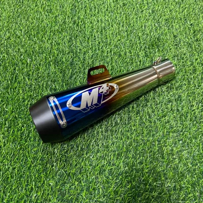 ZX6R 321RR, Motorcycle exhaust pipe - half-blue-blackheads