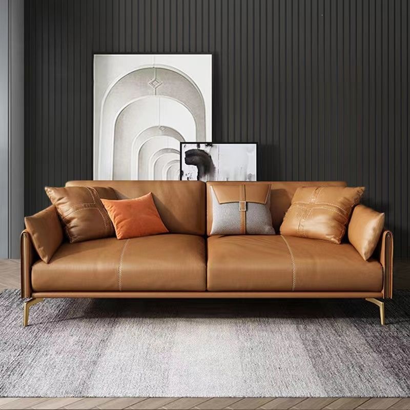 Office Sofa, Simple Business Sofa, Solid Wood Sofa, Three-Seater Living Room Sofa, Italian-Style Light Luxury Sofa, Living Room