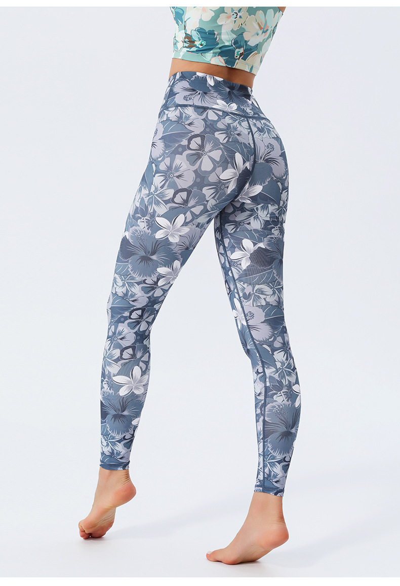 New Pants For Women High Waist Slim Fit Hip Lift Stretchy Fitness Leggings Cross-Border Colorful Printed Yoga Trousers_desvips.com