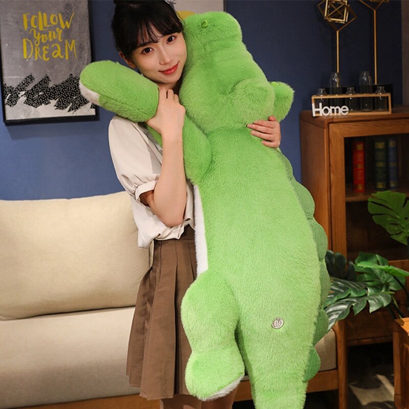 Linda caricatura dorada visón fiesta cocodrilo muñeco de peluche muñeca almohada niños creativos niña regalo de cumpleaños al por mayor