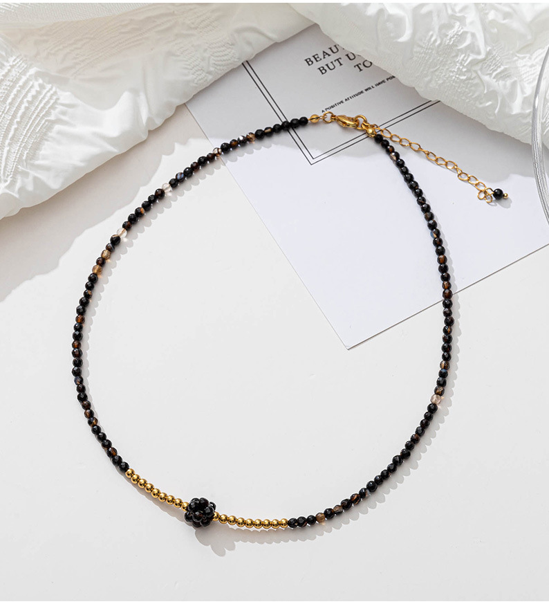 Ethnic Style Multicolor Stainless Steel Agate Beaded Necklace 1 Piece