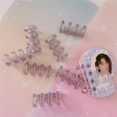 Acrylic 4-Hole Loose-Leaf Binder Clip, Transparent Binding Booklet for DIY & Customizable Replacement Clips, Ring Binder, Perforated Notebook