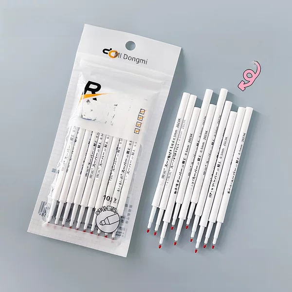 Dongmi DM007 White Tube Original Press Neutral Refill 0.5st Needle Head Universal Brush Pen Black Refill