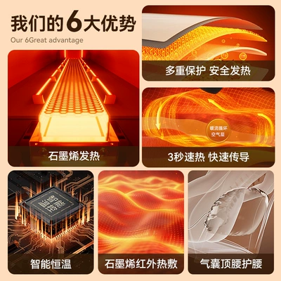 Multi-function pad hair] Graphene Car Heating Cushion