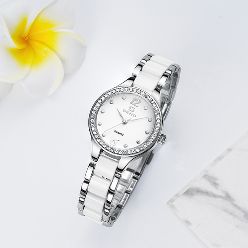 Chennuo SENO brand watch ceramic strap waterproof ladies watch one piece drop shipping fashion quartz watch