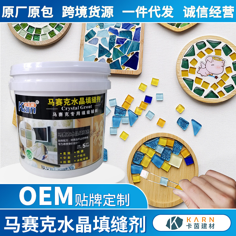 Manufacturer's barreled crystal caulking agent