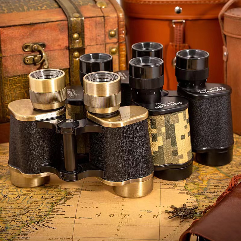 户外便携双目调望远镜小62苏式8X30全金属广角双筒望远镜微光夜视