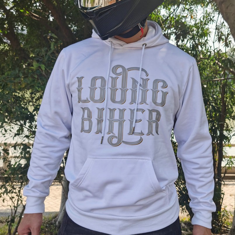 LOONG BIKER motocicleta que monta suéter protector chaqueta de los hombres con capucha de algodón elástico ropa de coche Otoño e Invierno forrado de lana