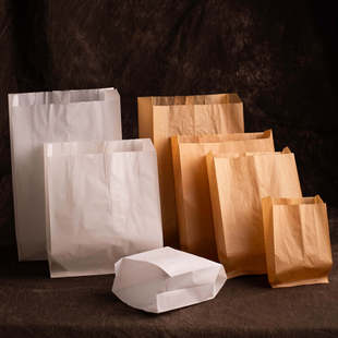 Food grade oil-proof paper bag organ bag Kraft paper bag fried chicken bag skewers bag hamburger packing bag dessert packing bag